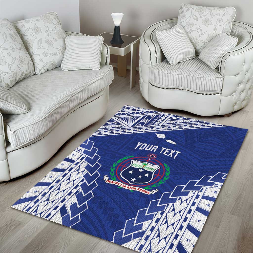 Toa Samoa Rugby Custom Area Rug Go Champions Pacific Samoan Pattern - Polynesian Pride