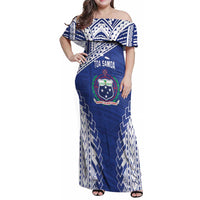 Toa Samoa Rugby Custom Family Matching Off Shoulder Maxi Dress and Hawaiian Shirt Go Champions Pacific Samoan Pattern - Polynesian Pride