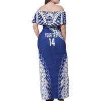 Toa Samoa Rugby Custom Family Matching Off Shoulder Maxi Dress and Hawaiian Shirt Go Champions Pacific Samoan Pattern - Polynesian Pride