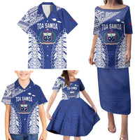 Toa Samoa Rugby Custom Family Matching Puletasi and Hawaiian Shirt Go Champions Pacific Samoan Pattern - Polynesian Pride