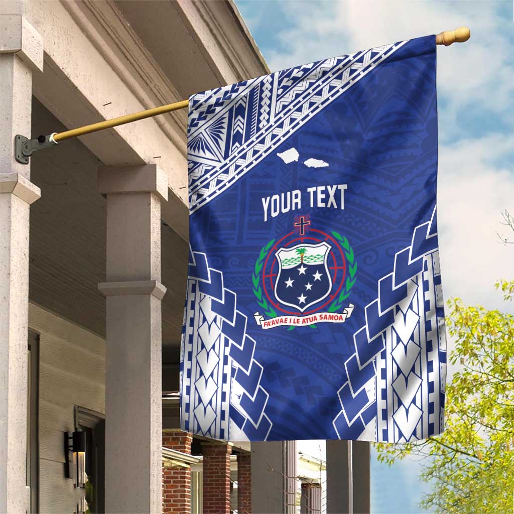 Toa Samoa Rugby Custom Garden Flag Go Champions Pacific Samoan Pattern - Polynesian Pride