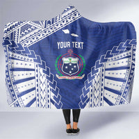 Toa Samoa Rugby Custom Hooded Blanket Go Champions Pacific Samoan Pattern - Polynesian Pride