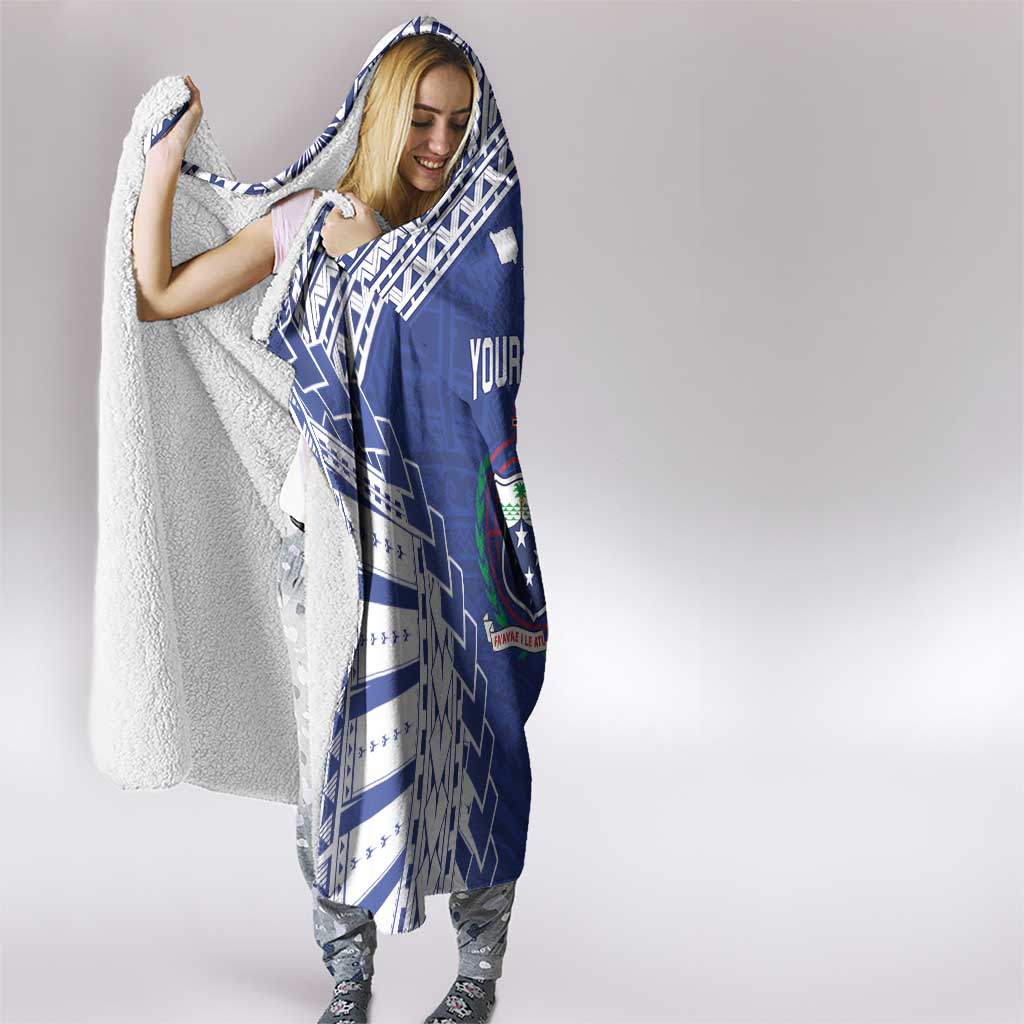 Toa Samoa Rugby Custom Hooded Blanket Go Champions Pacific Samoan Pattern - Polynesian Pride