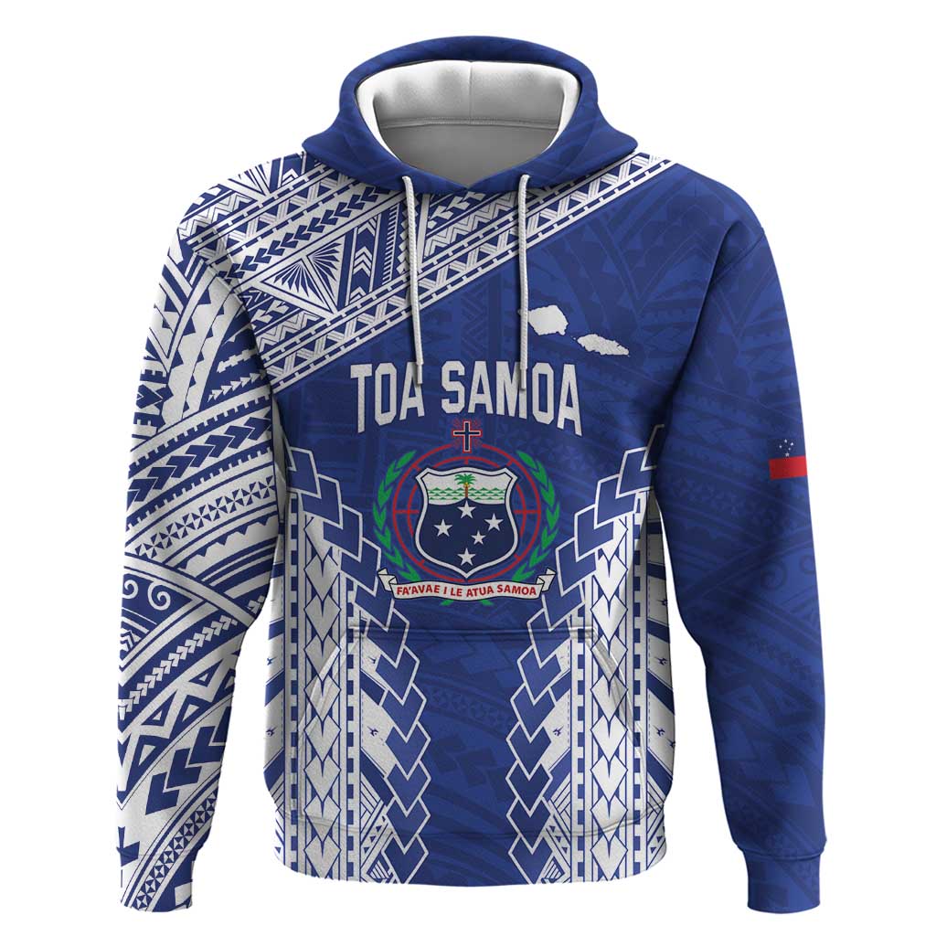 Toa Samoa Rugby Custom Hoodie Go Champions Pacific Samoan Pattern - Polynesian Pride