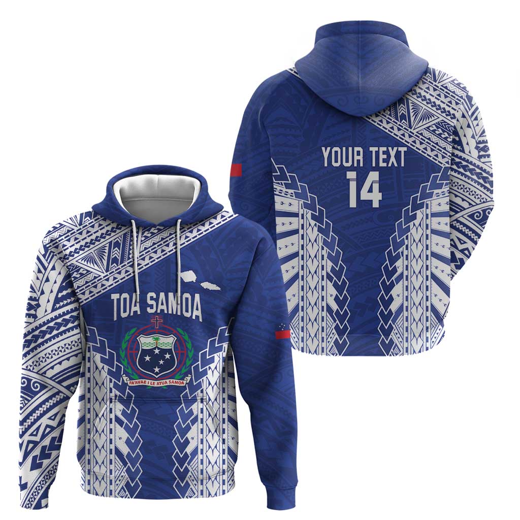 Toa Samoa Rugby Custom Hoodie Go Champions Pacific Samoan Pattern - Polynesian Pride
