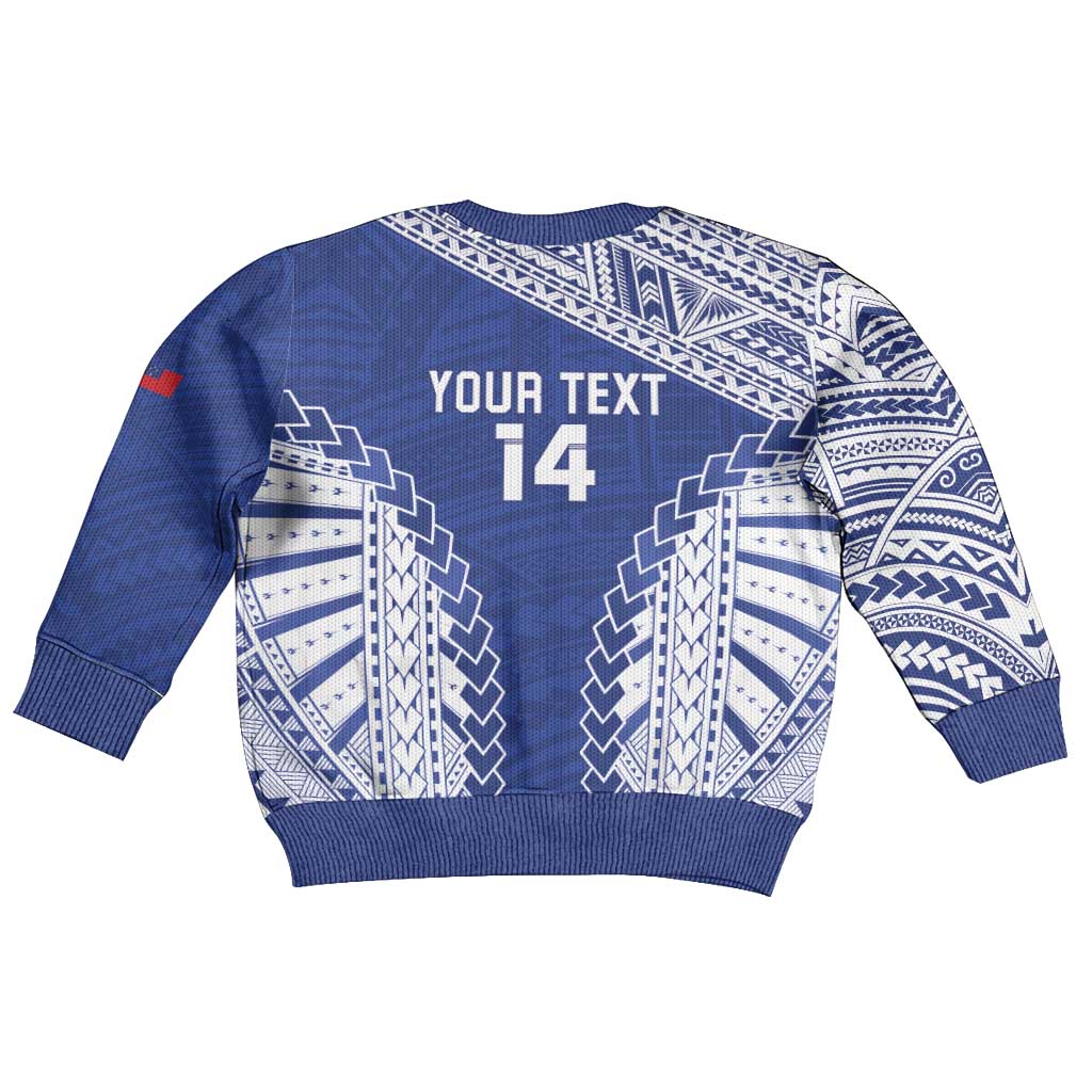 Toa Samoa Rugby Custom Kid Ugly Christmas Sweater Go Champions Pacific Samoan Pattern - Polynesian Pride