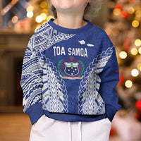 Toa Samoa Rugby Custom Kid Ugly Christmas Sweater Go Champions Pacific Samoan Pattern - Polynesian Pride