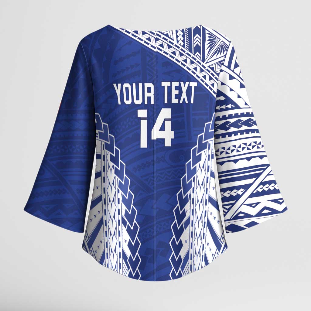 Toa Samoa Rugby Custom Kimono Sleeve Blouse Go Champions Pacific Samoan Pattern - Polynesian Pride