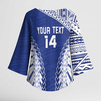Toa Samoa Rugby Custom Kimono Sleeve Blouse Go Champions Pacific Samoan Pattern - Polynesian Pride