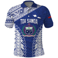 Toa Samoa Rugby Custom Polo Shirt Go Champions Pacific Samoan Pattern - Polynesian Pride