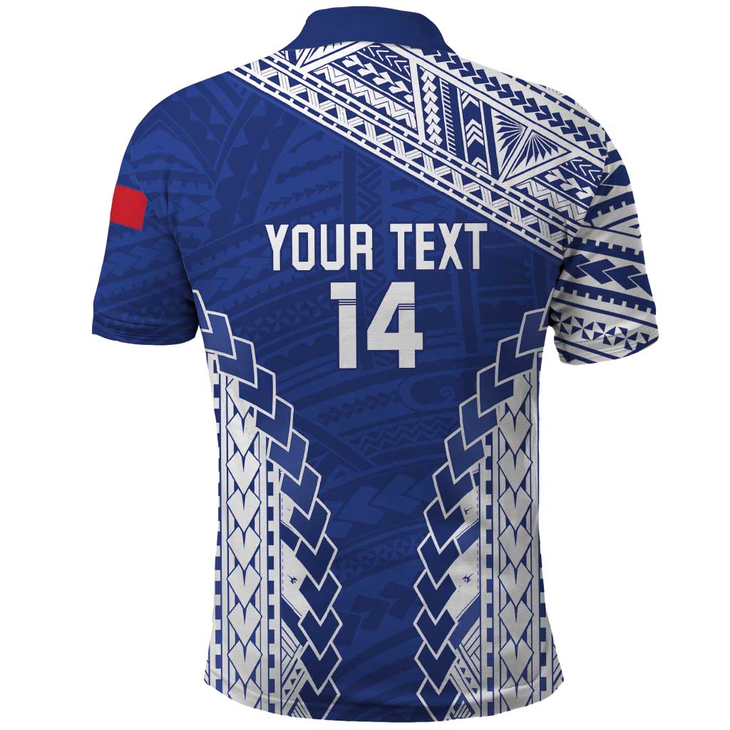 Toa Samoa Rugby Custom Polo Shirt Go Champions Pacific Samoan Pattern - Polynesian Pride