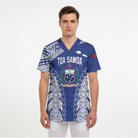 Toa Samoa Rugby Custom Scrub Top Go Champions Pacific Samoan Pattern - Polynesian Pride
