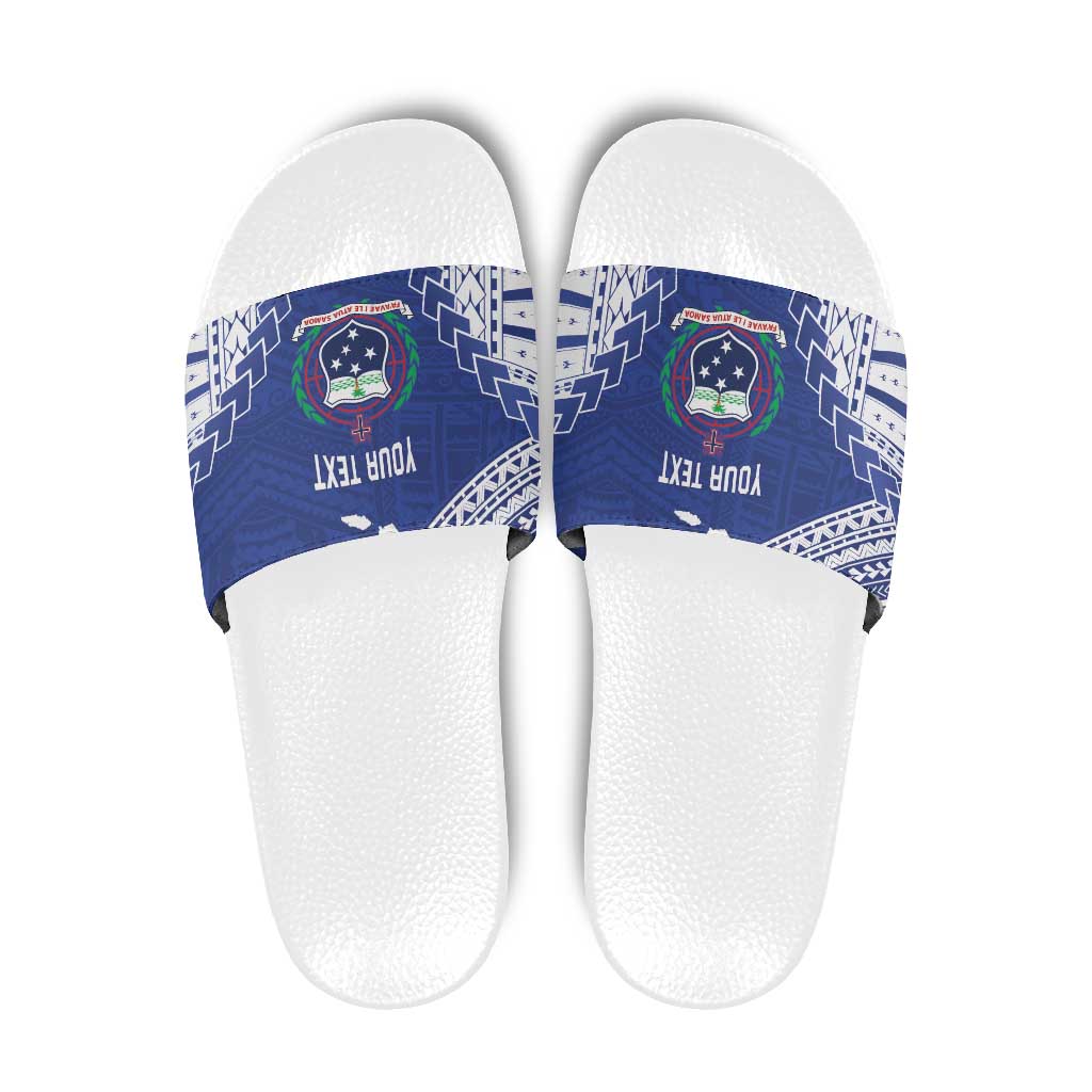 Toa Samoa Rugby Custom Slide Sandals Go Champions Pacific Samoan Pattern - Polynesian Pride
