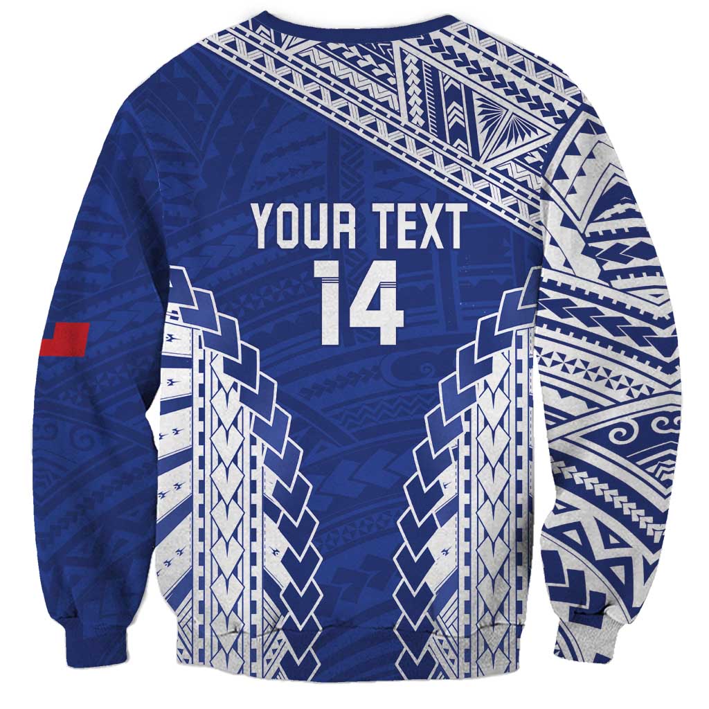 Toa Samoa Rugby Custom Sweatshirt Go Champions Pacific Samoan Pattern - Polynesian Pride