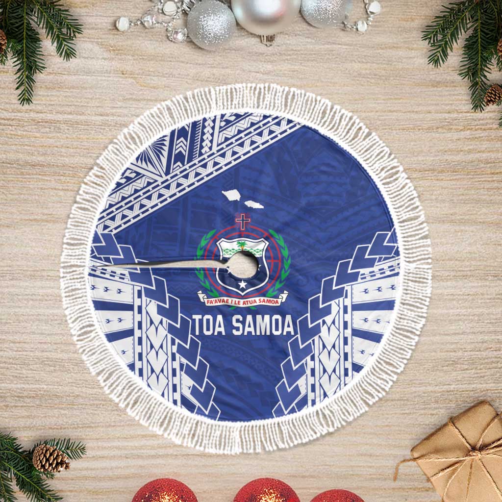 Toa Samoa Rugby Tree Skirt Go Champions Pacific Samoan Pattern - Polynesian Pride