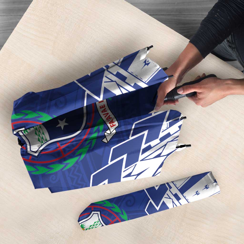 Toa Samoa Rugby Custom Umbrella Go Champions Pacific Samoan Pattern - Polynesian Pride