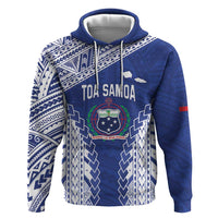 Toa Samoa Rugby Custom Zip Hoodie Go Champions Pacific Samoan Pattern - Polynesian Pride