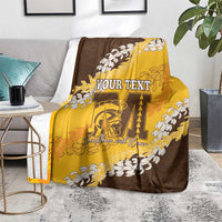 Personalized Mililani Hawaii High School Blanket Puakenikeni Lei Hawaiian Pattern - Polynesian Pride