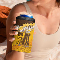 Personalized Mililani Hawaii High School 4 in 1 Can Cooler Tumbler Puakenikeni Lei Hawaiian Pattern LT14 - Polynesian Pride
