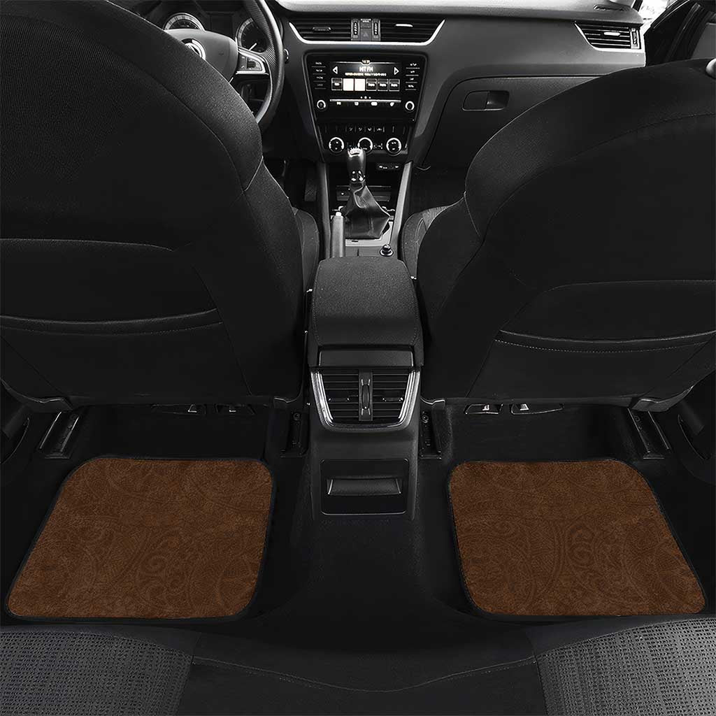 Personalized Mililani Hawaii High School Car Mats Puakenikeni Lei Hawaiian Pattern - Polynesian Pride