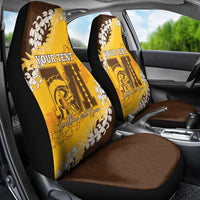 Personalized Mililani Hawaii High School Car Seat Cover Puakenikeni Lei Hawaiian Pattern - Polynesian Pride