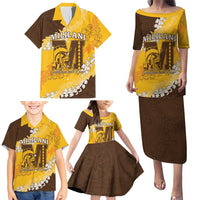 Personalized Mililani Hawaii High School Family Matching Puletasi and Hawaiian Shirt Puakenikeni Lei Hawaiian Pattern LT14 - Polynesian Pride