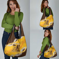 Personalized Mililani Hawaii High School Grocery Bag Puakenikeni Lei Hawaiian Pattern LT14 - Polynesian Pride