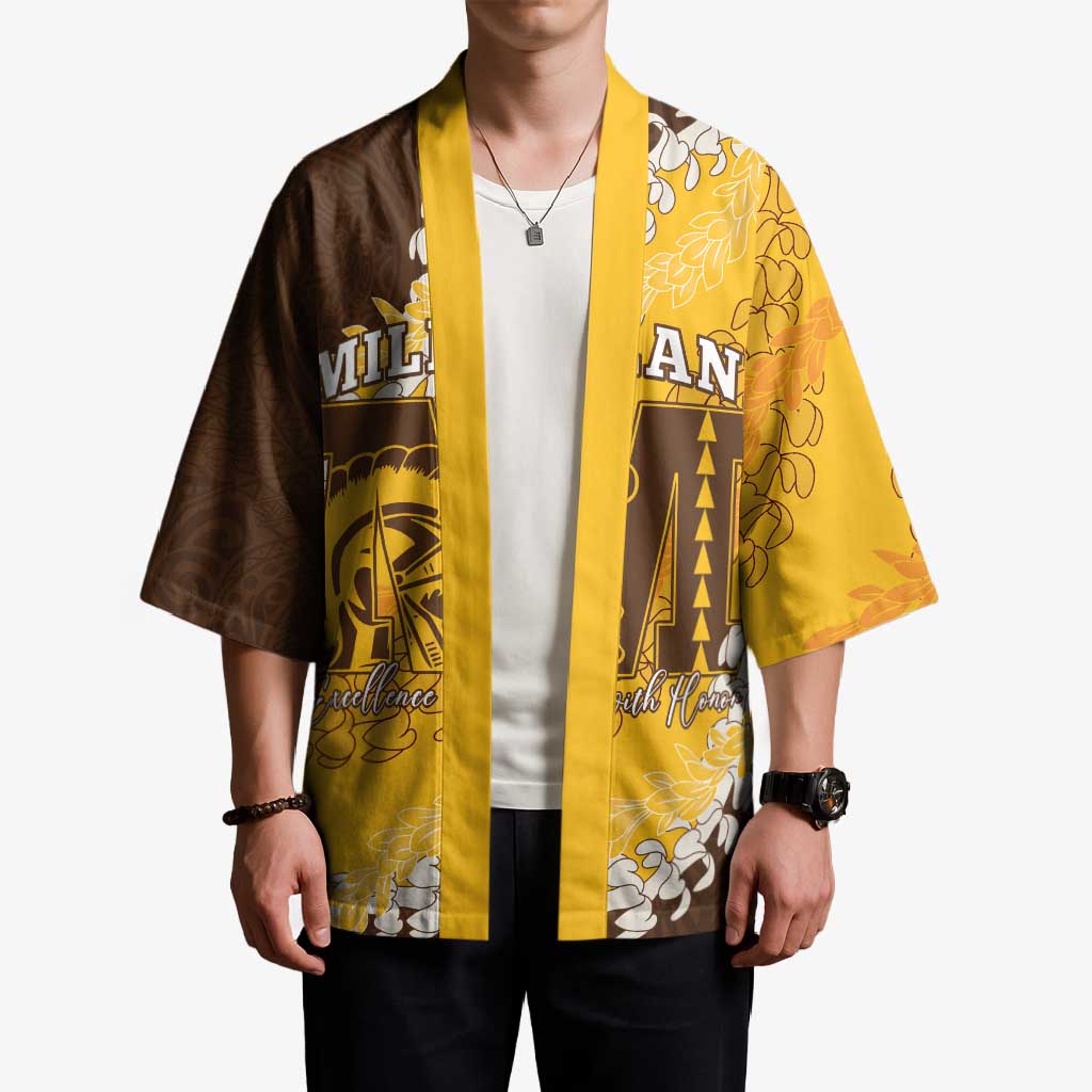 Personalized Mililani Hawaii High School Kimono Puakenikeni Lei Hawaiian Pattern LT14 - Polynesian Pride