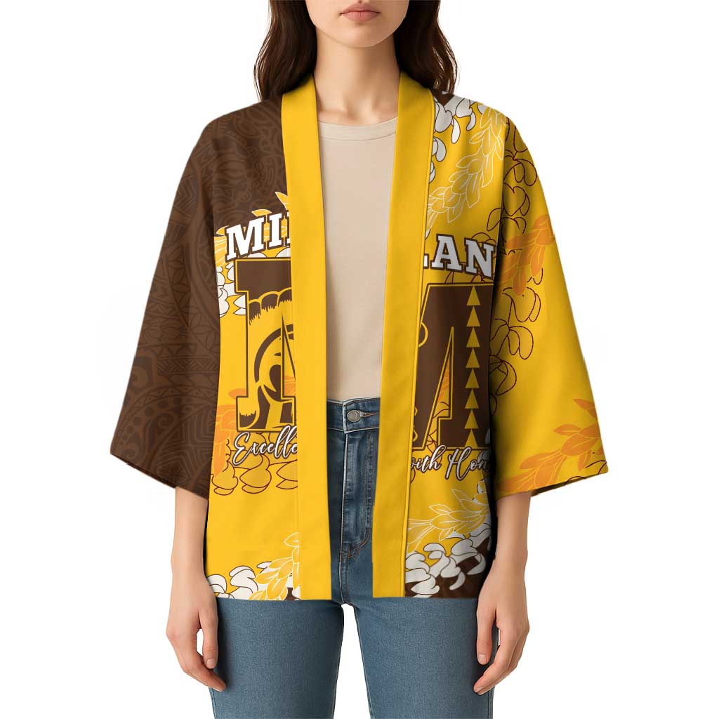 Personalized Mililani Hawaii High School Kimono Puakenikeni Lei Hawaiian Pattern LT14 - Polynesian Pride