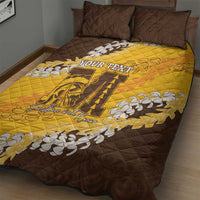 Personalized Mililani Hawaii High School Quilt Bed Set Puakenikeni Lei Hawaiian Pattern - Polynesian Pride
