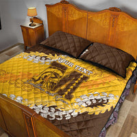 Personalized Mililani Hawaii High School Quilt Bed Set Puakenikeni Lei Hawaiian Pattern - Polynesian Pride