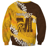 Personalized Mililani Hawaii High School Sweatshirt Puakenikeni Lei Hawaiian Pattern LT14 - Polynesian Pride