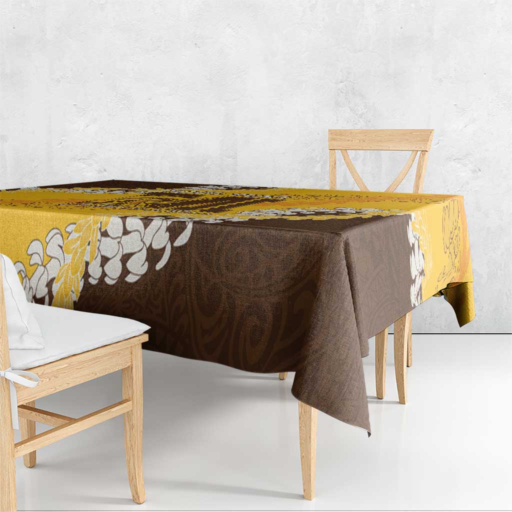 Personalized Mililani Hawaii High School Tablecloth Puakenikeni Lei Hawaiian Pattern LT14 - Polynesian Pride