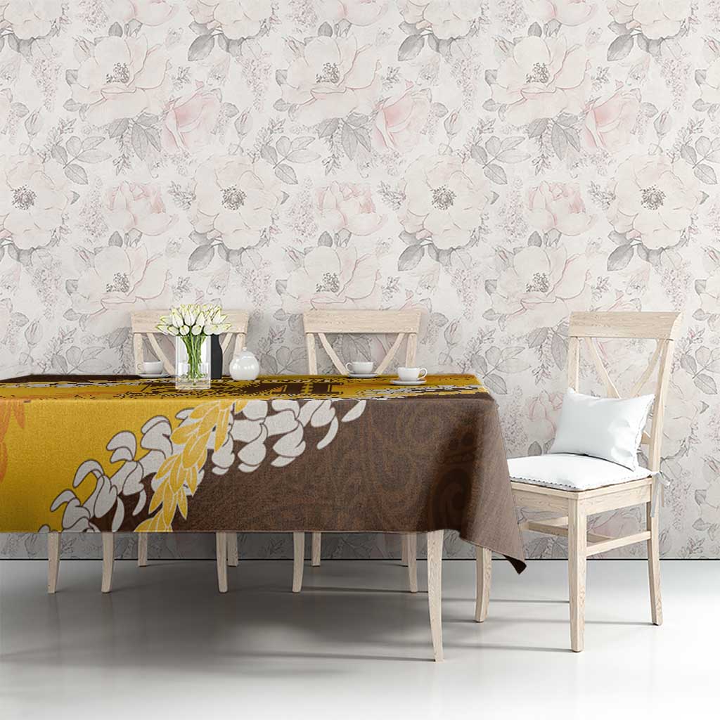 Personalized Mililani Hawaii High School Tablecloth Puakenikeni Lei Hawaiian Pattern LT14 - Polynesian Pride