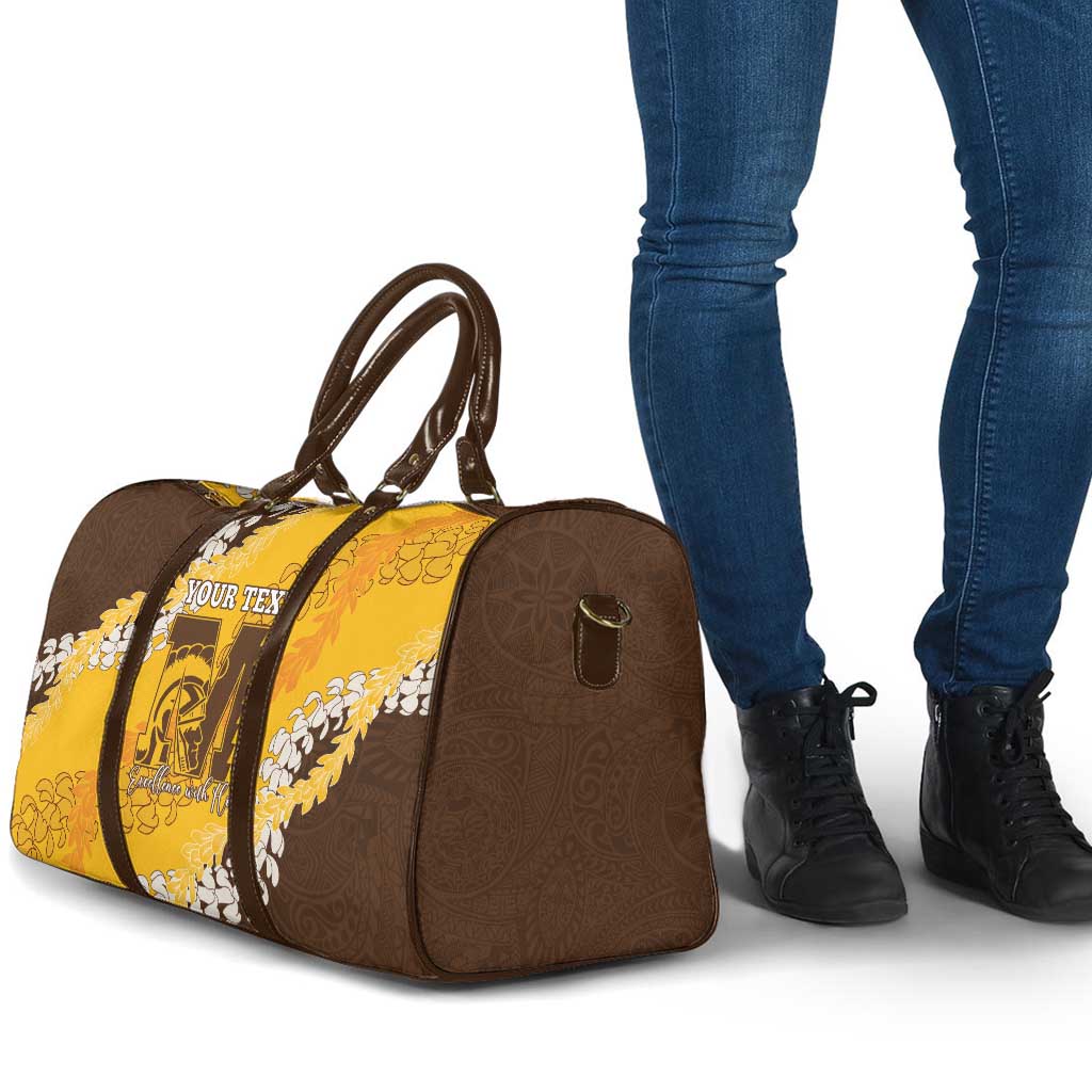 Personalized Mililani Hawaii High School Travel Bag Puakenikeni Lei Hawaiian Pattern LT14 - Polynesian Pride