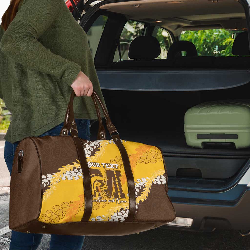 Personalized Mililani Hawaii High School Travel Bag Puakenikeni Lei Hawaiian Pattern LT14 - Polynesian Pride