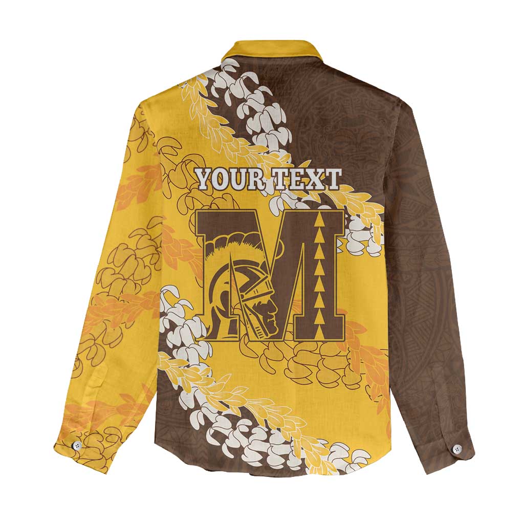 Personalized Mililani Hawaii High School Women Casual Shirt Puakenikeni Lei Hawaiian Pattern - Polynesian Pride