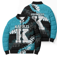 Personalized Kapolei Hawaii High School Bomber Puffer Jacket Puakenikeni Lei Hawaiian Pattern LT14 - Polynesian Pride