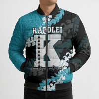 Personalized Kapolei Hawaii High School Bomber Puffer Jacket Puakenikeni Lei Hawaiian Pattern LT14 - Polynesian Pride