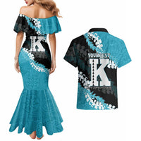 Personalized Kapolei Hawaii High School Couples Matching Mermaid Dress and Hawaiian Shirt Puakenikeni Lei Hawaiian Pattern LT14 - Polynesian Pride