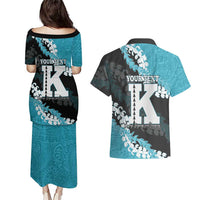 Personalized Kapolei Hawaii High School Couples Matching Puletasi and Hawaiian Shirt Puakenikeni Lei Hawaiian Pattern - Polynesian Pride