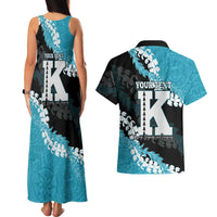Personalized Kapolei Hawaii High School Couples Matching Tank Maxi Dress and Hawaiian Shirt Puakenikeni Lei Hawaiian Pattern LT14 - Polynesian Pride