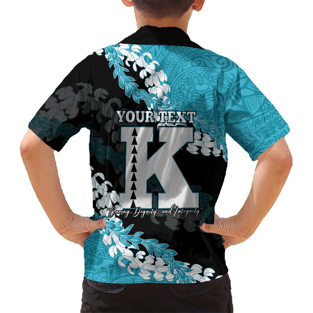 Personalized Kapolei Hawaii High School Family Matching Long Sleeve Bodycon Dress and Hawaiian Shirt Puakenikeni Lei Hawaiian Pattern LT14 - Polynesian Pride