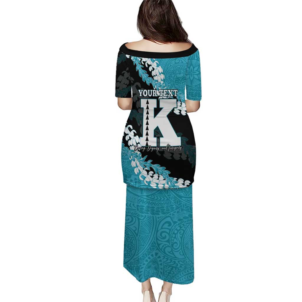 Personalized Kapolei Hawaii High School Family Matching Puletasi and Hawaiian Shirt Puakenikeni Lei Hawaiian Pattern LT14 - Polynesian Pride