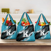 Personalized Kapolei Hawaii High School Grocery Bag Puakenikeni Lei Hawaiian Pattern LT14 3-pack One Size Teal - Polynesian Pride
