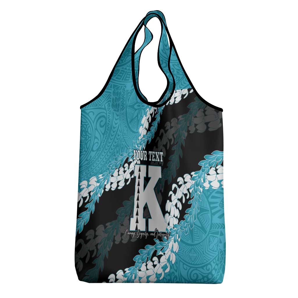 Personalized Kapolei Hawaii High School Grocery Bag Puakenikeni Lei Hawaiian Pattern LT14 - Polynesian Pride