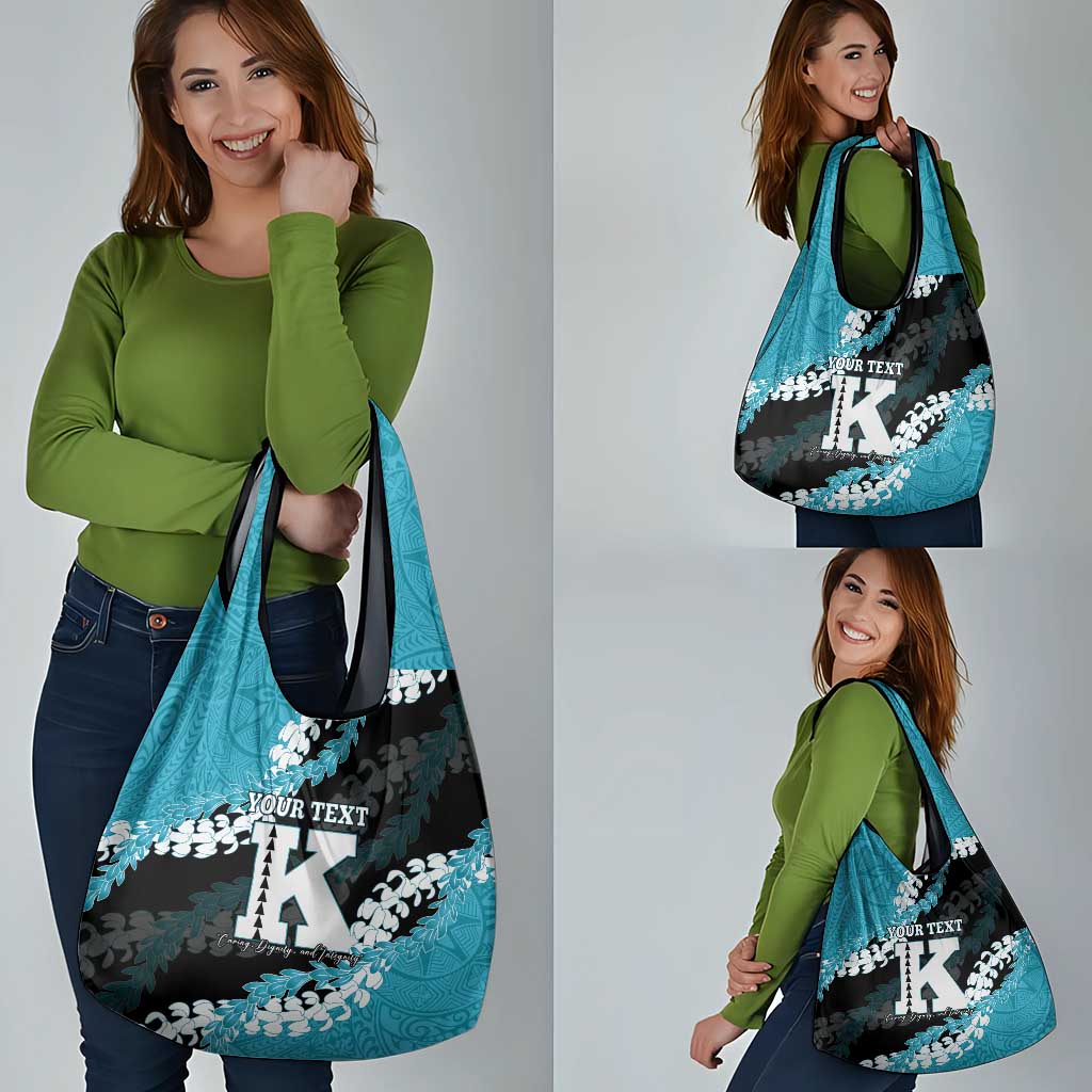 Personalized Kapolei Hawaii High School Grocery Bag Puakenikeni Lei Hawaiian Pattern LT14 - Polynesian Pride