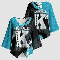 Personalized Kapolei Hawaii High School Kimono Sleeve Blouse Puakenikeni Lei Hawaiian Pattern LT14 - Polynesian Pride