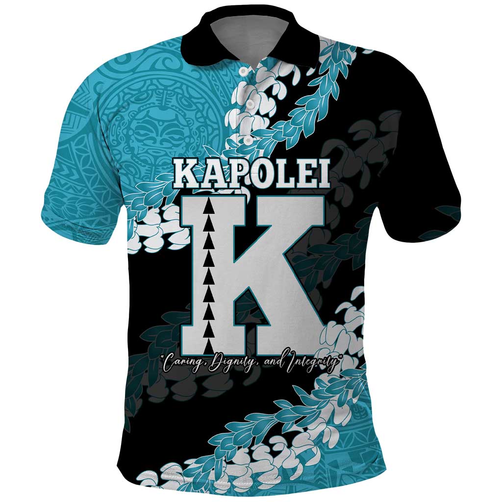Personalized Kapolei Hawaii High School Polo Shirt Puakenikeni Lei Hawaiian Pattern - Polynesian Pride