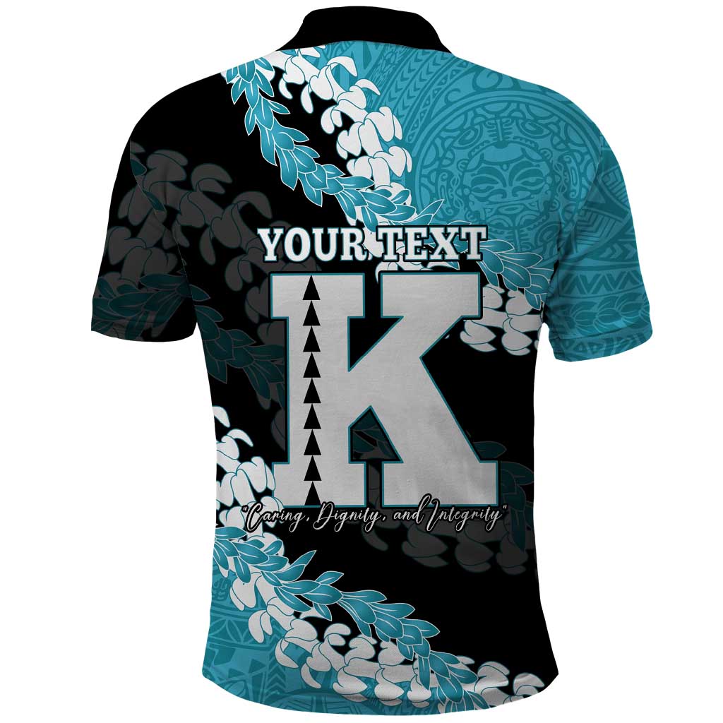 Personalized Kapolei Hawaii High School Polo Shirt Puakenikeni Lei Hawaiian Pattern - Polynesian Pride